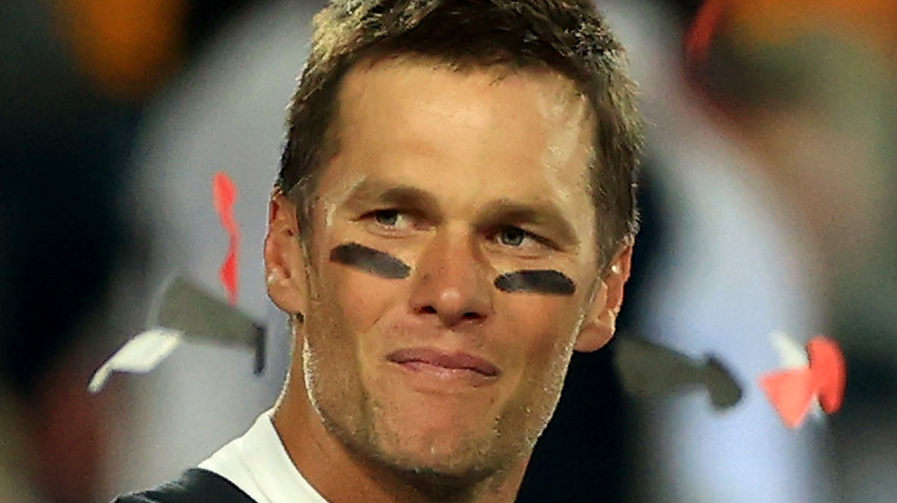 Tom Brady célèbre sa victoire au Super Bowl