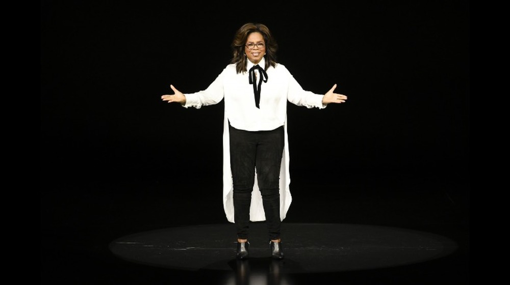 Oprah Winfrey prend la parole lors d'un événement de lancement de produit Apple 