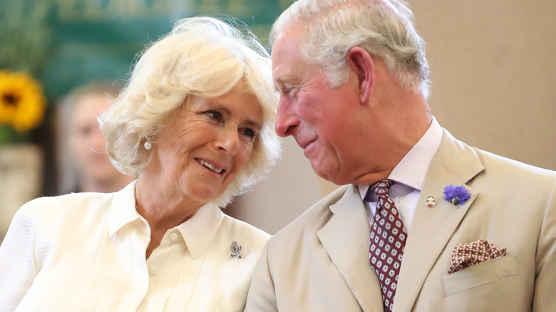 Camilla et le prince Charles souriant