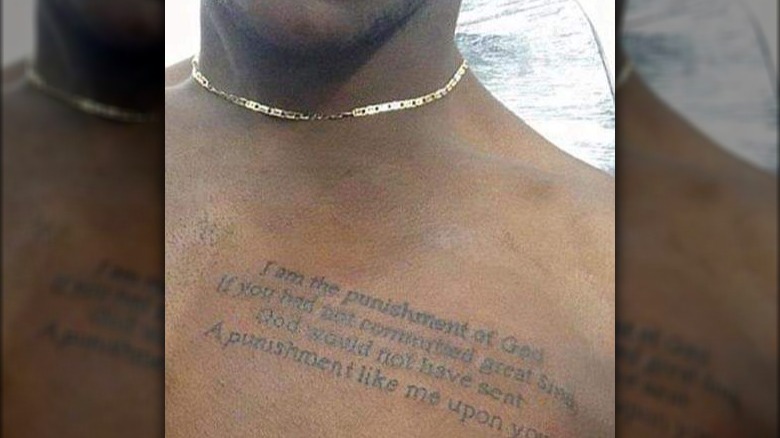 Citation de Gengis Khan sur le tatouage de Mario Balotelli
