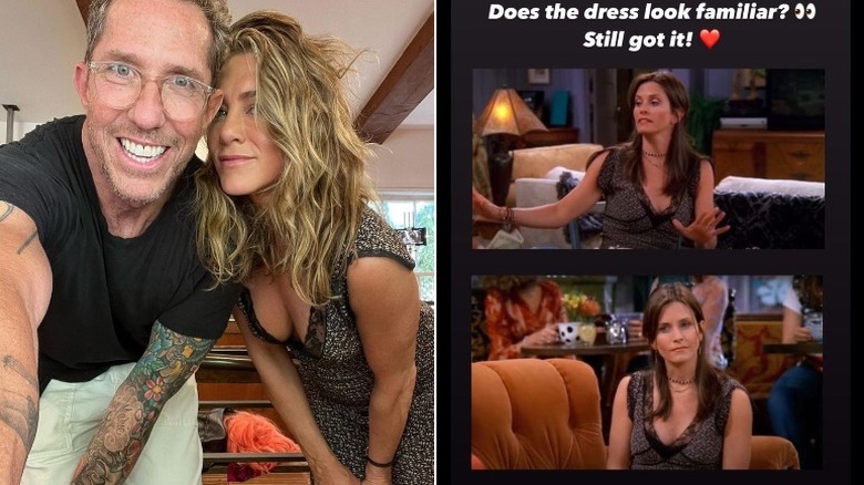 Jennifer Aniston avec le coiffeur Chris MacMillan, aux côtés de Monica dans Friends