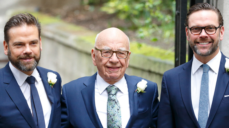 Rupert Murdoch avec ses fils