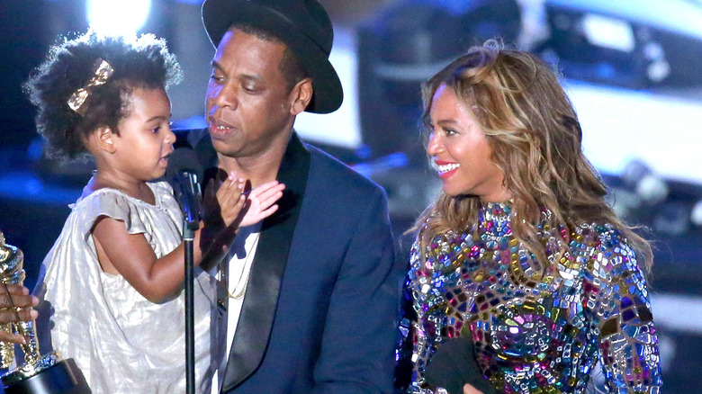 Beyoncé et Jay Z avec leur fille Blue Ivy