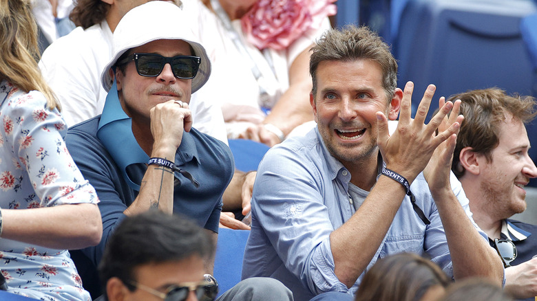 Brad Pitt et Bradley Cooper regardent l'US Open ensemble