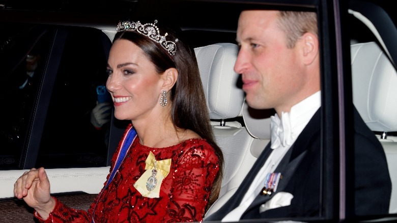 Kate Middleton et le prince William en voiture