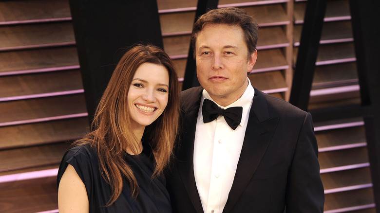 Talulah Riley et Elon Musk souriants