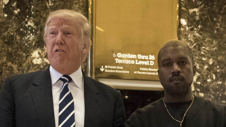 Donald Trump et Kanye West renfrognés