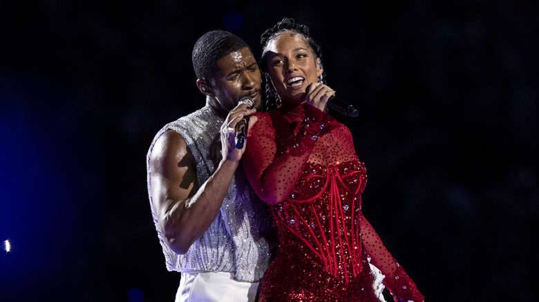 Usher et Alicia Keys sur scène